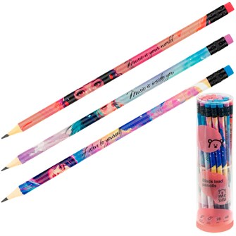 {{photo.Alt || photo.Description || 'Карандаш ч/г MESHU "Girls and music", HB, заточен., с печатью, с ластиком, ассорти 368075'}}