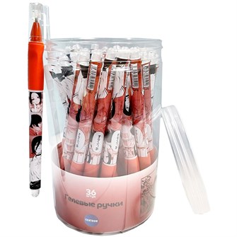 Ручка гелевая синяя прорезиненная  Аниме 