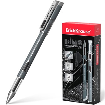 Ручка шариковая черная MEGAPOLIS Gel Stick 0.5 93 /Erich Krause/ 889-859
