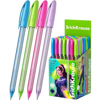 {{photo.Alt || photo.Description || 'Ручка шариковая синяя U-108 Spring Stick 1.0, Ultra Glide Technology 58108 /Erich Krause/'}}