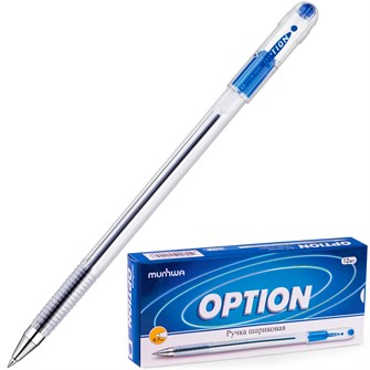 {{photo.Alt || photo.Description || 'Ручка шариковая синяя MunHwa "Option" 0,7мм OP07-02'}}