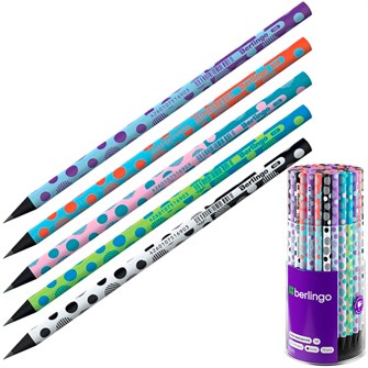 {{photo.Alt || photo.Description || 'Карандаш ч/г Berlingo "Dots" HB, круглый, черное дерево, заточен BP01301'}}