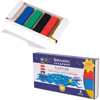 {{photo.Alt || photo.Description || 'Пластилин 6цв Академия хит 120гр. со стеком 106440 BRAUBERG'}}