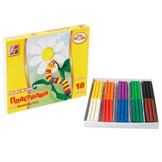 Пластилин 10 цв. Кроха 165 гр. 12С 875-08 /ЛУЧ/ 392-306