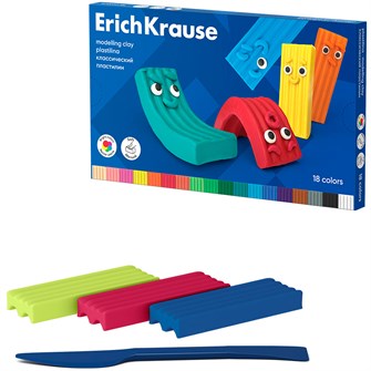 Пластилин 18цв со стеком Color Friends 61342 /Erich Krause/. 889-682