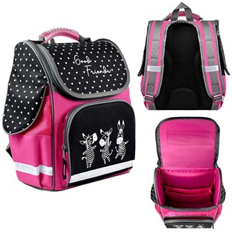 Рюкзак каркасный  Зебры 28х34х15 см 53776 792-999