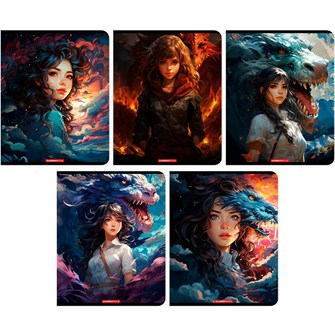 Тетрадь 48 л. клетка Девочки фэнтези 14056/5 898-843