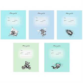 Тетрадь 18 л. линия Скрепка S  Приключения кота 887-213