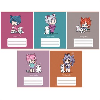 Тетрадь 18 л. клетка Скрепка S Аниме 017469 887-212