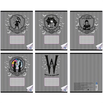 Тетрадь 12 л. линия Вэнсдэй 72581 898-429