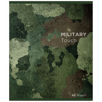 Тетрадь 48 л. клетка Скрепка S  МилитариТач 887-214