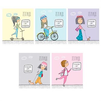 Тетрадь 24 л. клетка Скрепка S Девчилить 017759 887-210