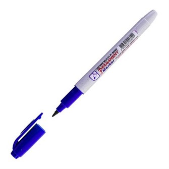Маркер синий  перманентный Crown 