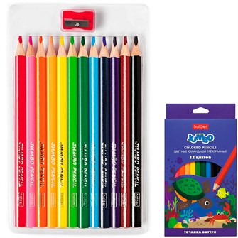 {{photo.Alt || photo.Description || 'Карандаши цветные 12 цв. ECO Jumbo 065505 Hatber'}}