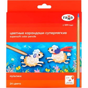 {{photo.Alt || photo.Description || 'Карандаши цветные 24 цв. Мультики супермягкие 347001 ГАММА'}}