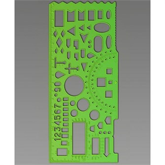 Линейка офицерская зеленая, отливная шкала СТАММ ТТ01 591-370