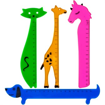 Линейка пластик 15см ANIMALS ассорти 80271 898-473