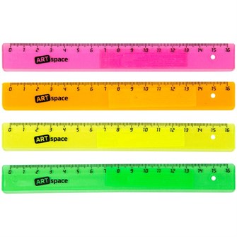 Линейка пластик 16 см флуоресцентная 256245 ArtSpace 990-067