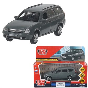 {{photo.Alt || photo.Description || 'Модель PRIORAWAG-12-DGR LADA PRIORA длина 12 см, двери,багаж,инерц,темно-серый Технопарк в кор.'}}