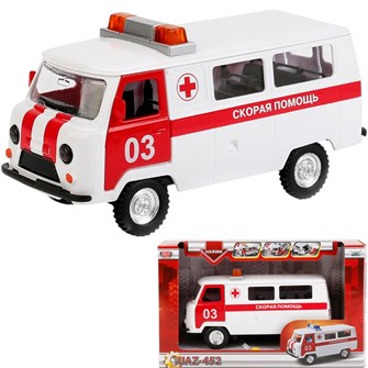 {{photo.Alt || photo.Description || 'Модель СТ12-427-1 УАЗ 452 Скорая помощь Технопарк  в коробке'}}