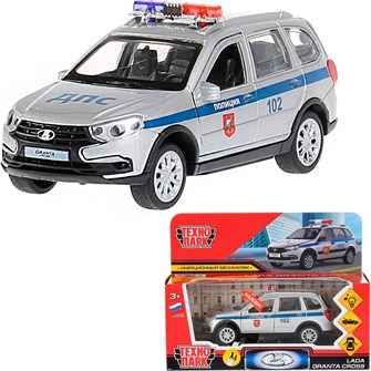 {{photo.Alt || photo.Description || 'Модель GRANTACRS-12SLPOL-SR Lada Granta Cross 2019 Полиция серебристый Технопарк  в коробке'}}