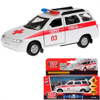 {{photo.Alt || photo.Description || 'Модель SB-16-67-A-WB Lada 111 Скорая Технопарк  в коробке'}}