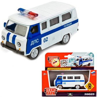 {{photo.Alt || photo.Description || 'Модель 600-09021XHR УАЗ 39625 Полиция ДПС 6402В Технопарк  в коробке'}}