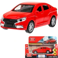 Модель VESTA-12-RD LADA vesta 11,5 см, двери, багаж, красный Технопарк в кор. 439-509
