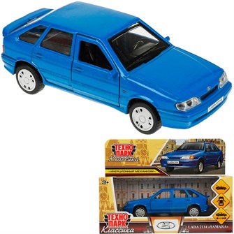 {{photo.Alt || photo.Description || 'Модель 2114-12-BU LADA -2114 "SAMARA", 12 см, двери, багаж, инерц., синий Технопарк  в коробке'}}