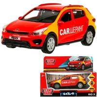 Модель XLINE-12DEL-RD KIA RIO X КАРШЕРИНГ 12 см, двери, багаж, инерц, красный Технопарк в коробке 438-998