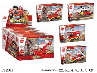 Конструктор 12011 QMAN Пожарная техника в кор. 624-296