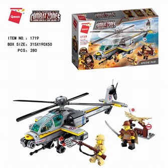 Конструктор 1719 QMAN Вертолет 280 дет. в кор. 623-812