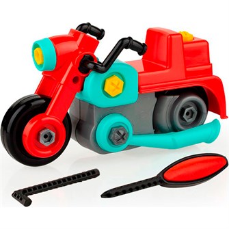 Конструктор Мотоцикл Мот 26 дет., отвертка, шестигранник 20 см (в сетке) У1095 /20/ 625-493