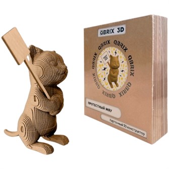 Конструктор Картонный 3D QBRIX Протестный Мяу 20046 124-934