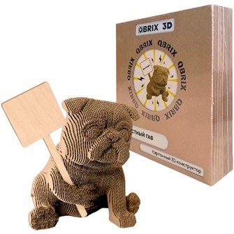 Конструктор Картонный 3D QBRIX Протестный Гав 20045 124-933