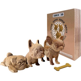 Конструктор Картонный 3D QBRIX Три щенка 20042 625-363