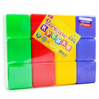 Набор Веселые кубики 12 дет. /Новокузнецк/ 225-172