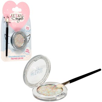 Гель тени д.век с блёстками и голограф.звёздочками,цвет белый,с аппликатором,1,7 г Т25832 696-029