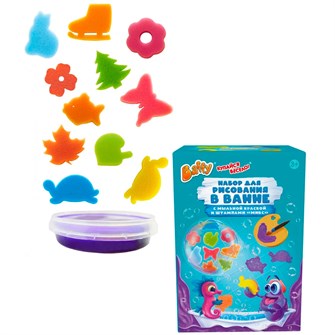 Набор для рисования в ванной с мыльной краской и штампами «МИКС» D0229-V 695-700
