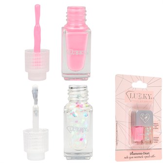 Лак для ногтей двойной роз с блёстками 4 мл Т26480 Lukky 696-262