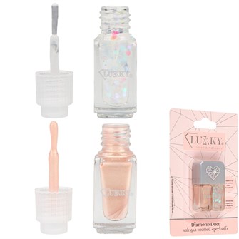 Лак для ногтей двойной золотой с блёстками 4 мл Т26479 Lukky 696-261