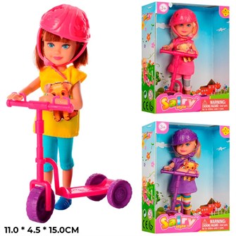 Кукла 8294 Малышка на самокате с аксесс. Defa Lucy 708-512