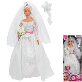 {{photo.Alt || photo.Description || 'Кукла Карапуз 66001W-1-S-BB 29 см София невеста, в комплекте букет и расческа'}}