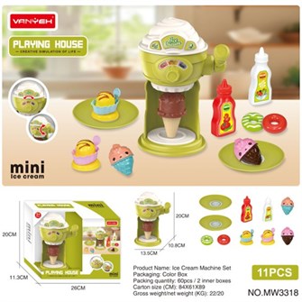 Машина для приготовления мороженого MW3318 на батарейках в коробке 908-712