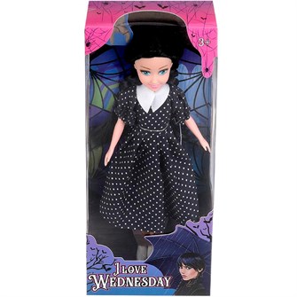 {{photo.Alt || photo.Description || 'Кукла LG23-ILW-2-RU 23 см I love wednesday, в платье LIKEE GIRL оптом'}}