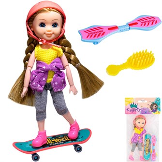 {{photo.Alt || photo.Description || 'Кукла малышка Miss Kapriz 53825YS со скейтом в пак. оптом'}}