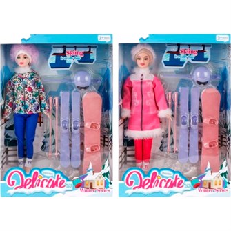 Кукла 8822-33 Зимний отдых с аксесс. в кор. оптом 409-979