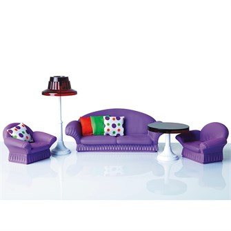 Мебель Гостиная Конфетти Фиолетовая С-1580 Огонек /6/ 807-655