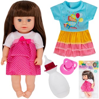 {{photo.Alt || photo.Description || 'Пупс Miss Kapriz MK98007-3 с комплектом одежды в пак.'}}