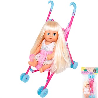 {{photo.Alt || photo.Description || 'Пупс Miss Kapriz MK2320K-GA с коляской в пак.'}}